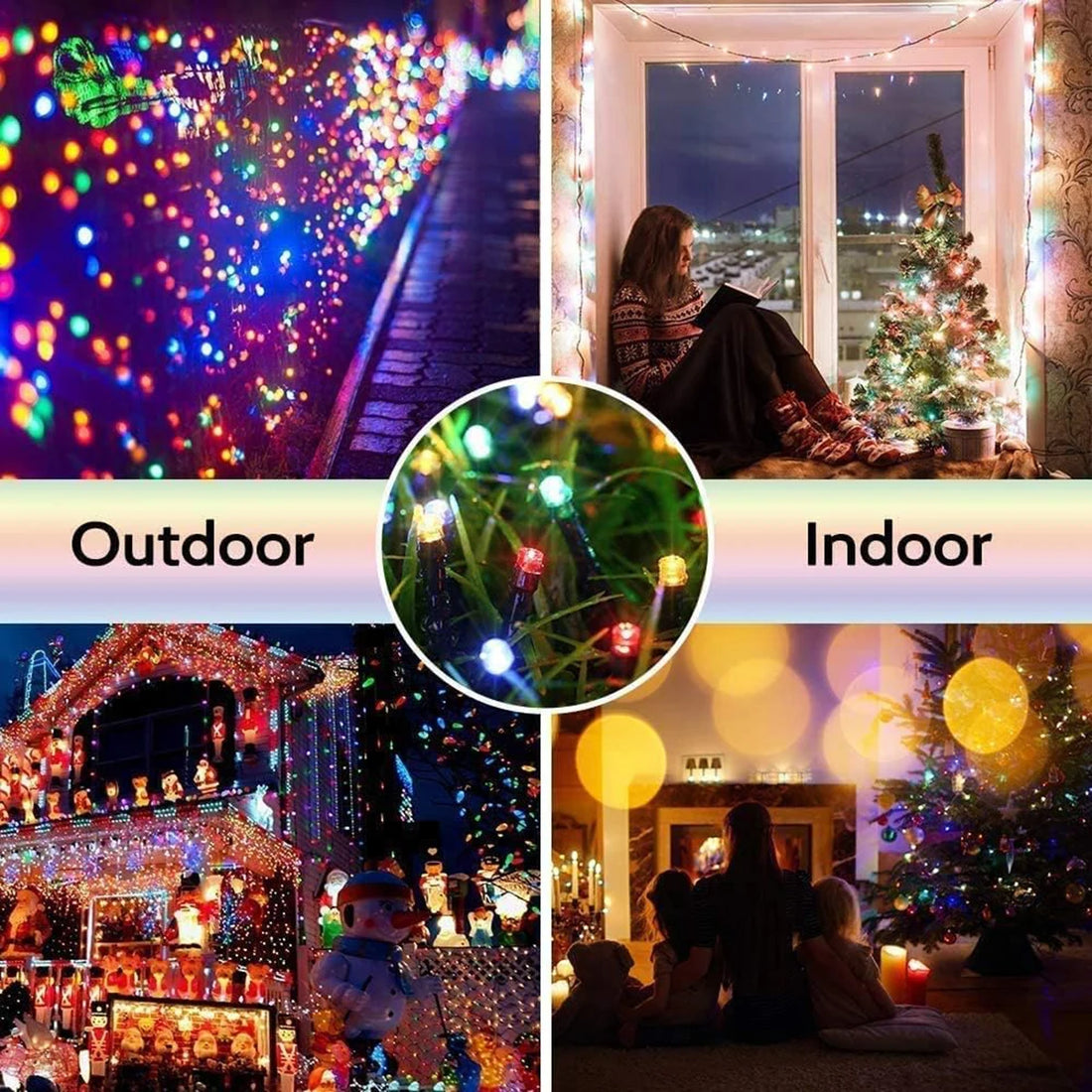 100M 100-800LEDs Outdoor LED Fairy String Lights Christmas Lights
