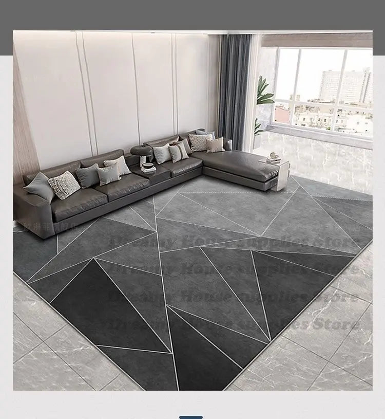 Modern Rectangular Chair Mat for Room Study Geometric