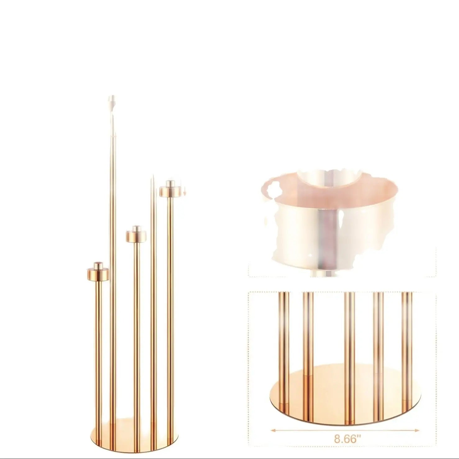 Floor Candelabra 5 Arm 42.5'' Tall Gold Candle Holder