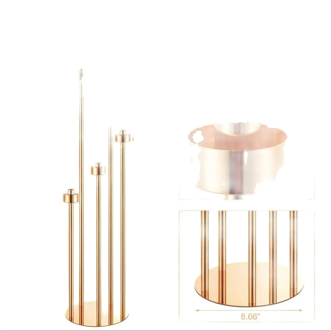 Floor Candelabra 5 Arm 42.5'' Tall Gold Candle Holder