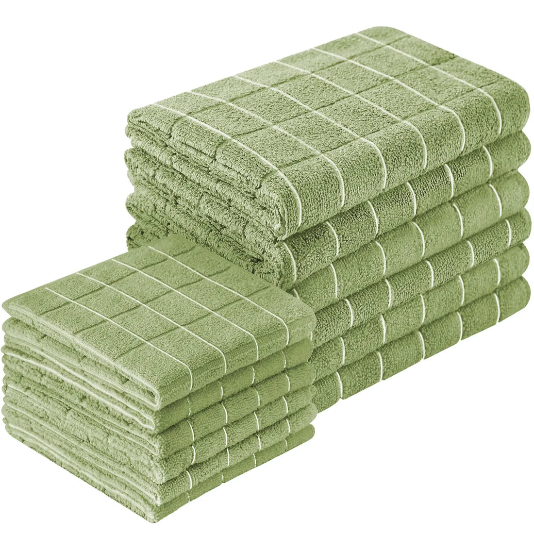 12pcs Microfiber Kitchen Towels and Dishcloths Set