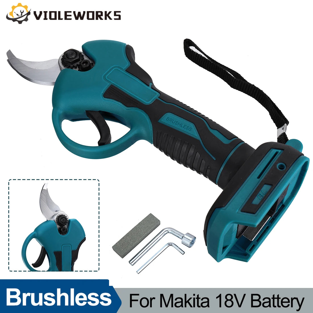 30mm Brushless Cordless Pruning Shear Electric Tree Branch Cutter