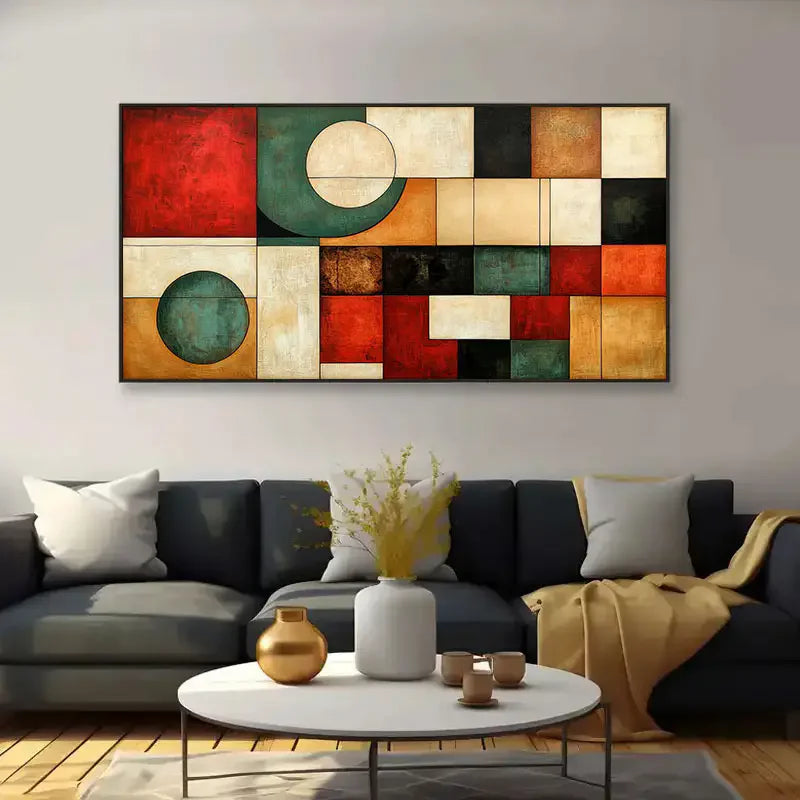 Modern Abstract Colorful Geometry Poster and Prints Canvas Painting Wall Art