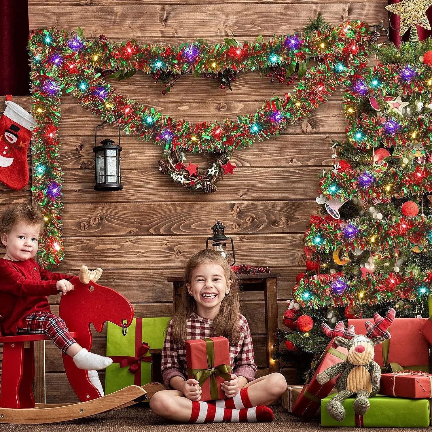 Christmas Color Strip Light String Ribbon Fairy Lamp Xmas Tree New Year Gift