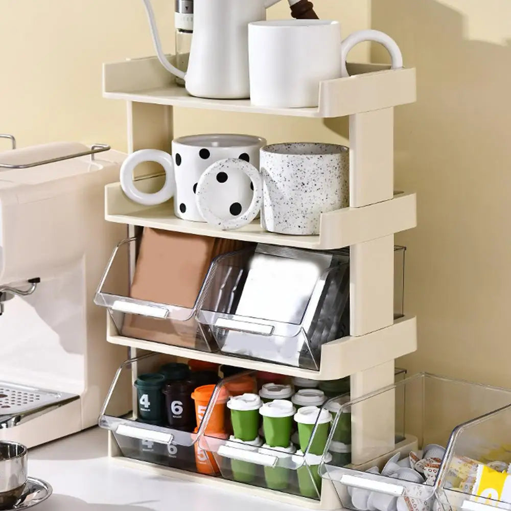 Desktop Tea Bag Organizer Large Capacity Tea Bag Holder Coffee Pod