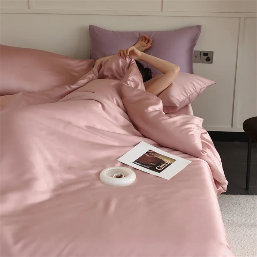 Mulberry Silk Bedding Set Luxury Natural 100% Silk Duvet Cover Set