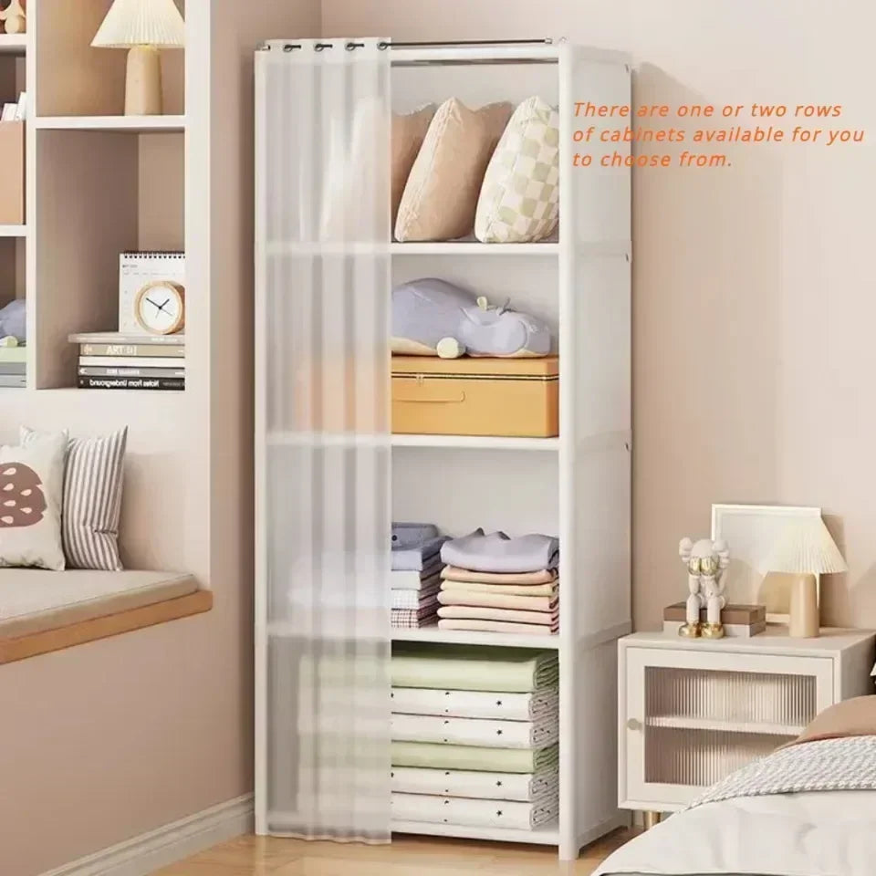 6/5 Layers Dustproof Wardrobe High Capacity Partition Bookshelf