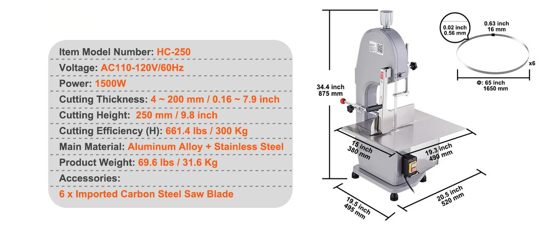 SucceBuy Electric Bone Cutting Sawing Machine Automatic