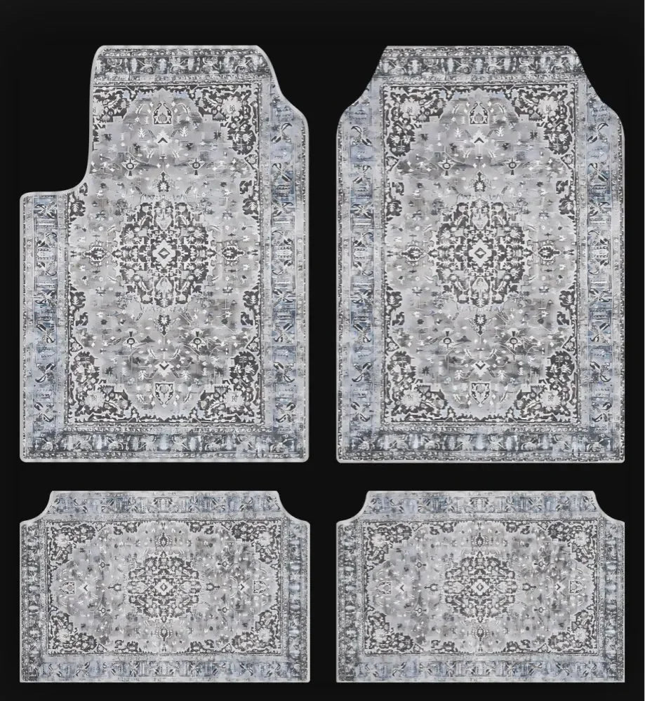 Set of Bohemian Style Floor Mat Universal Size Car Foot Mat