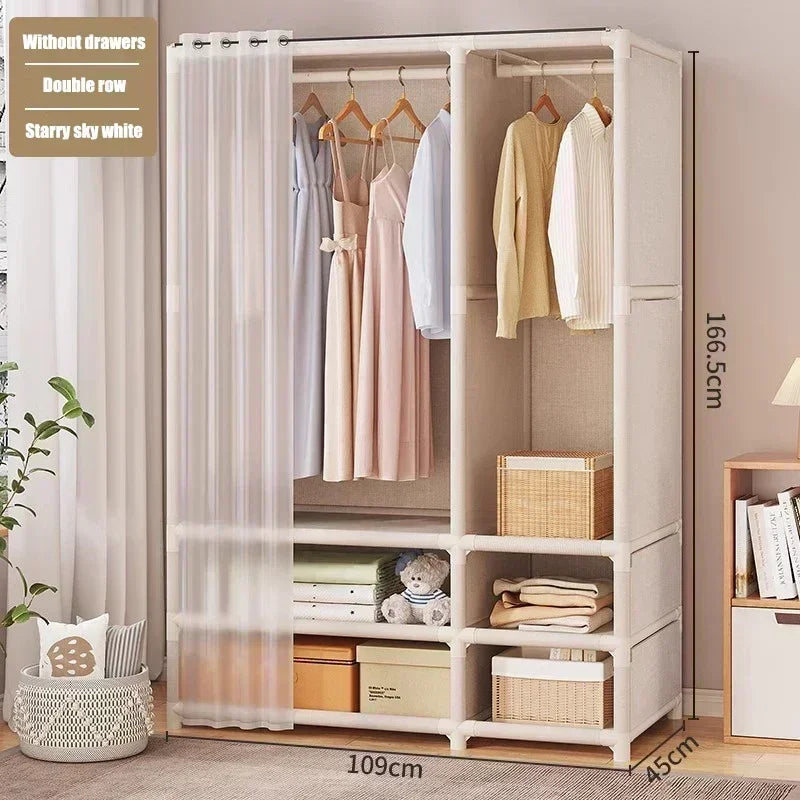 Wardrobe for HomeUse Bedroom Simple and LargeCapacityFabric Cabinet