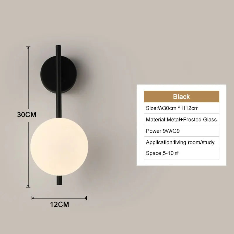 Interior LED Wall Lamps Wall Lights with G9 Bulb for Bedroom Black Gold  LED