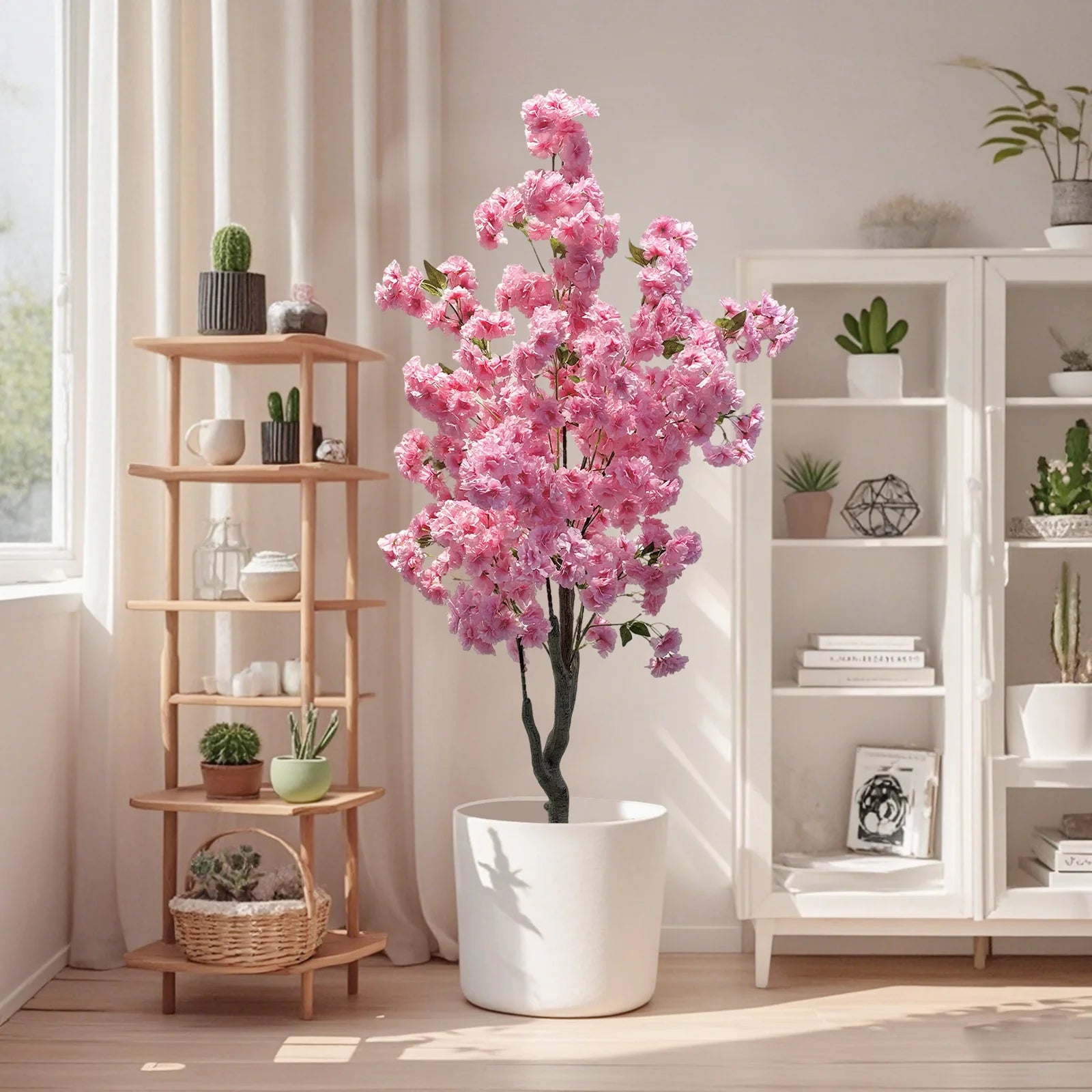 Artificial Cherry Blossom Tree 150cm Tall Decorative Faux Cherry Blossom Tree