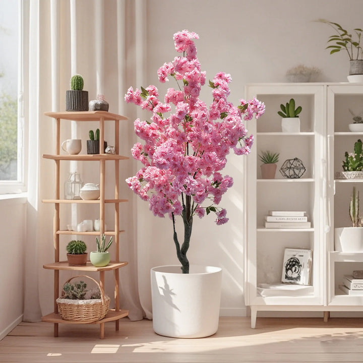 Artificial Cherry Blossom Tree 150cm Tall Decorative Faux Cherry Blossom Tree