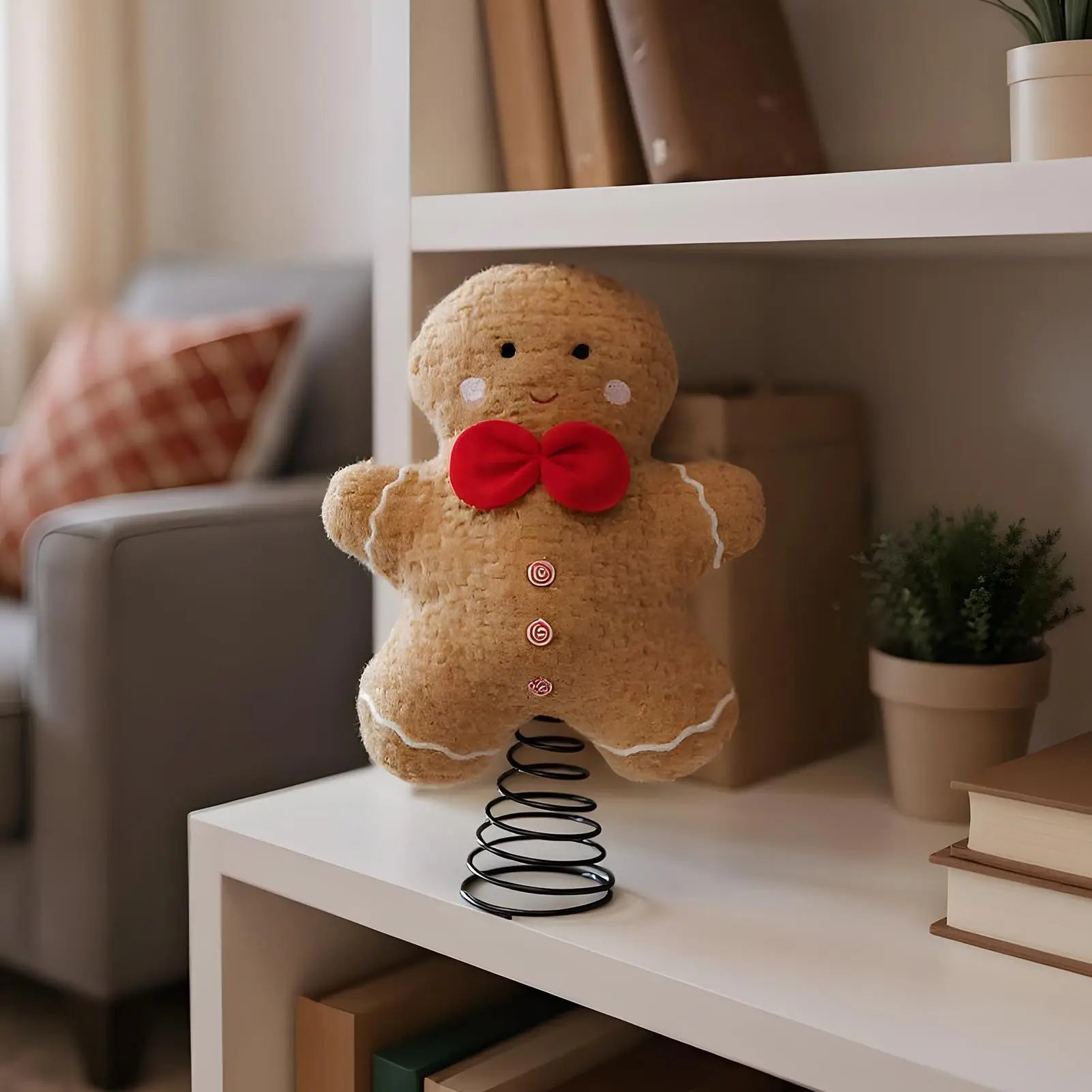 Christmas Pentagon Top Gingerbread Man Tree Topper Xmas Tree