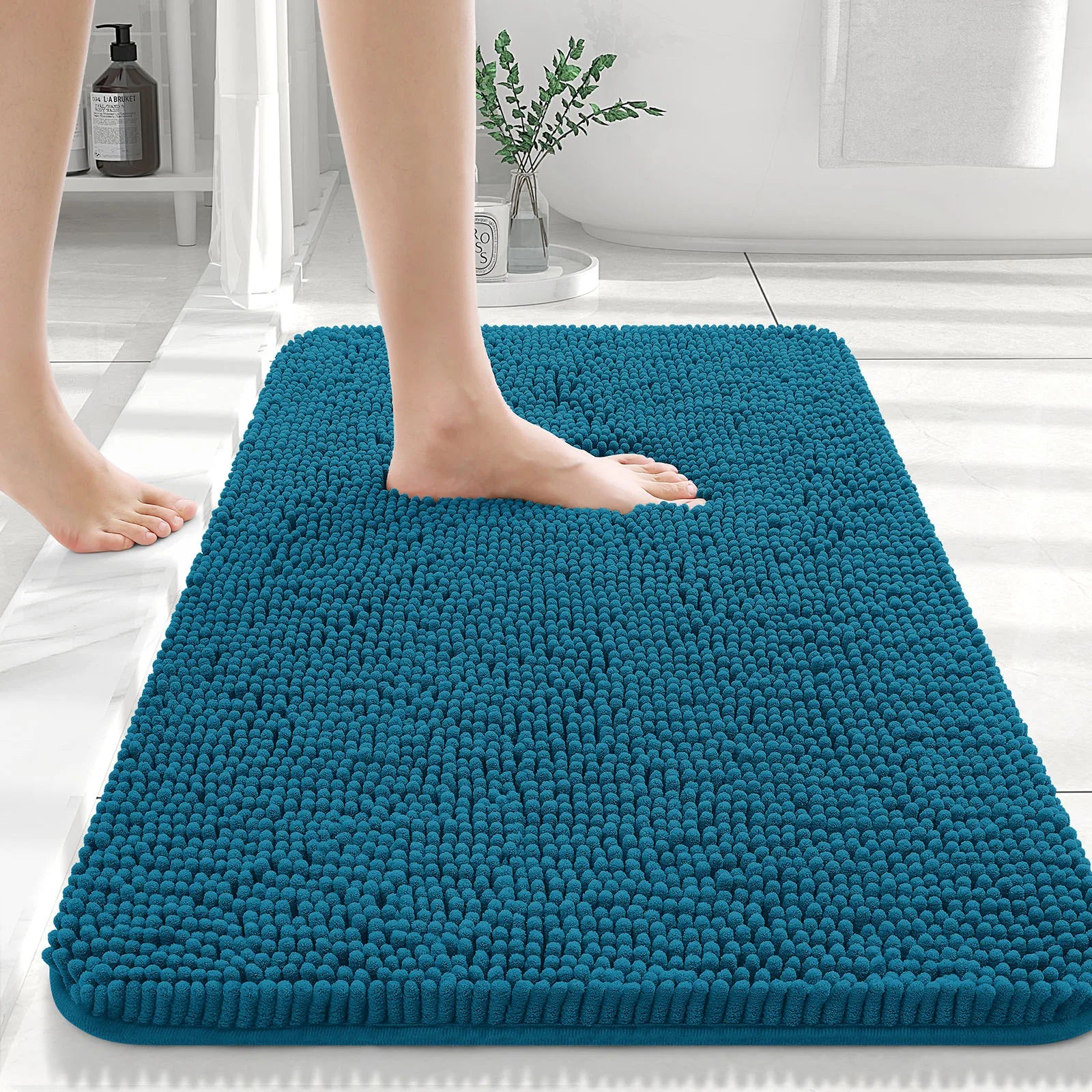 HAPIHAPPY New Chenille Bathroom Rug Mat Extra Soft Thick