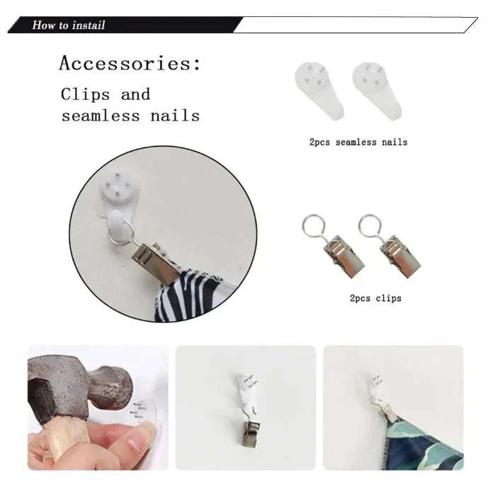 VIKAMA Christmas Tapestry Snowy Christmas Village Scene Living Room