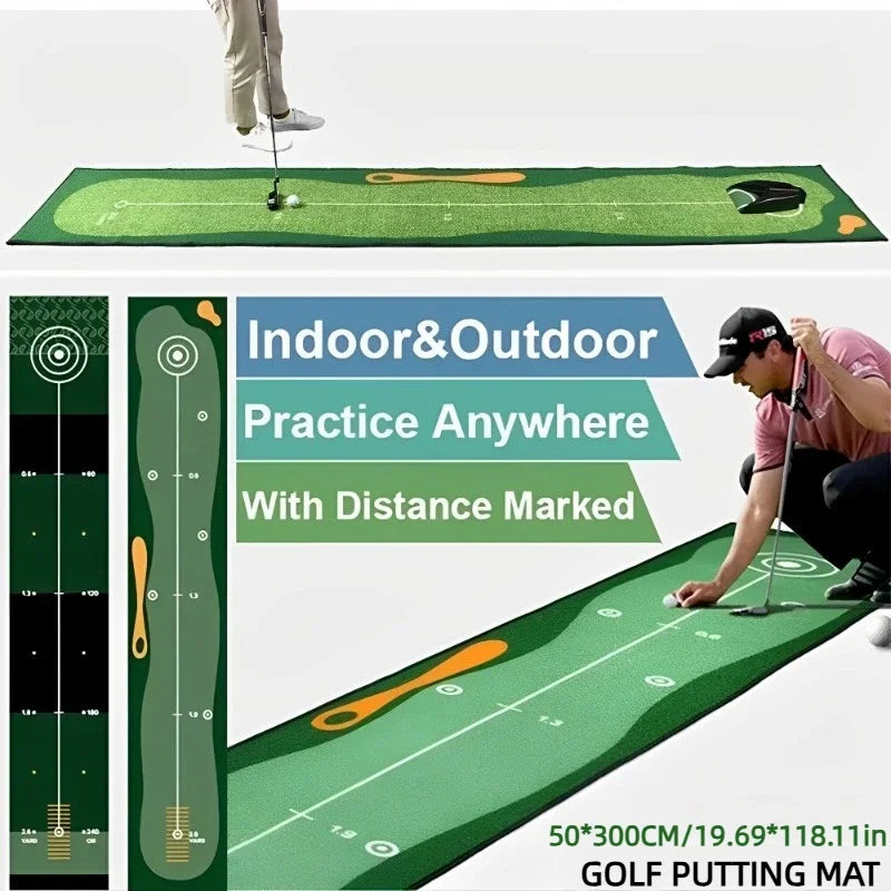 Golf Carpet Putting Mat Indoor Outdoor Training Putting Practice