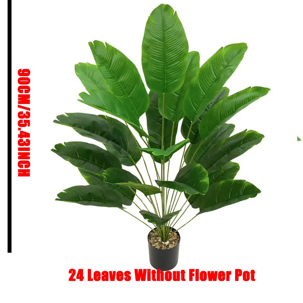 1pc 18 Leaves Artificial Plants Large Tropical Palm Tree Fake Banana Plants