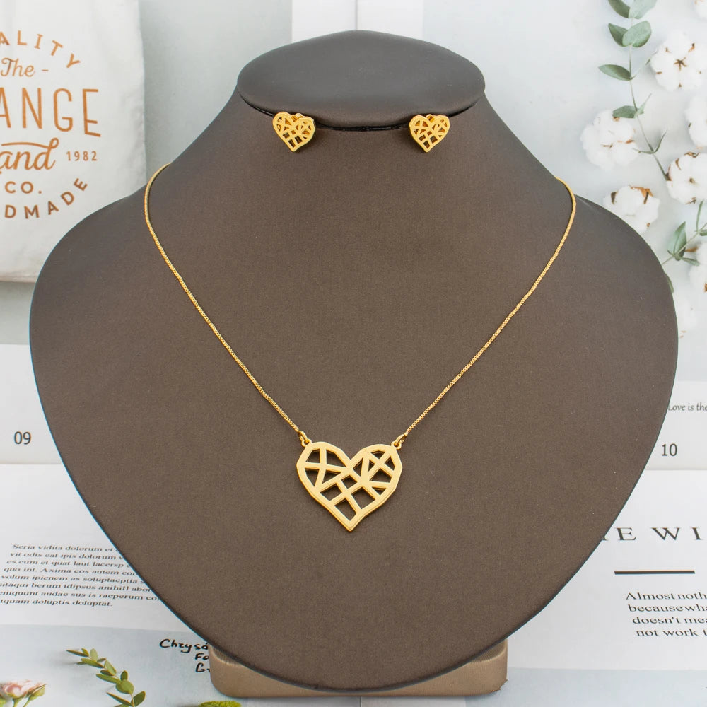 Bohemian Fashion Italian Women's Jewelry Set 18K Gold Plated