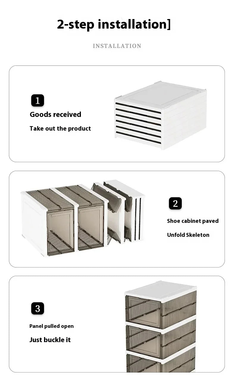 Dustproof 6 Layers Foldable Shoes Box