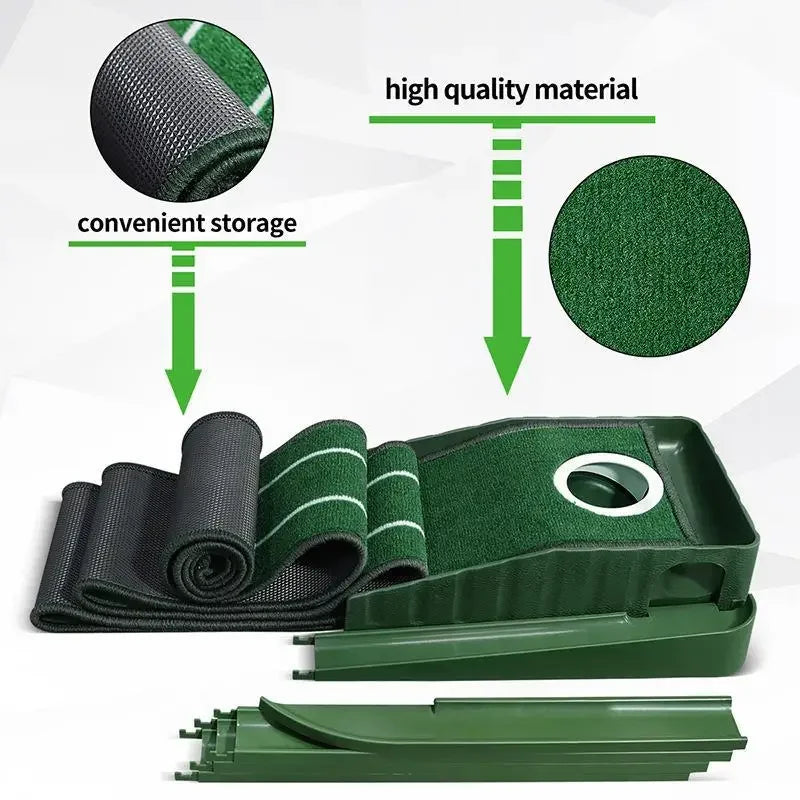 Mini Golf Green Putter Mat Portable Indoor and Outdoor Golf Practitioner