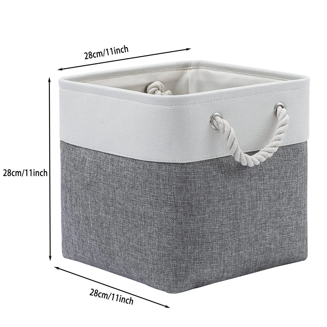 11 x 11 Inch Cube Storage Bins, Large Collapsible Fabric Storage Bin