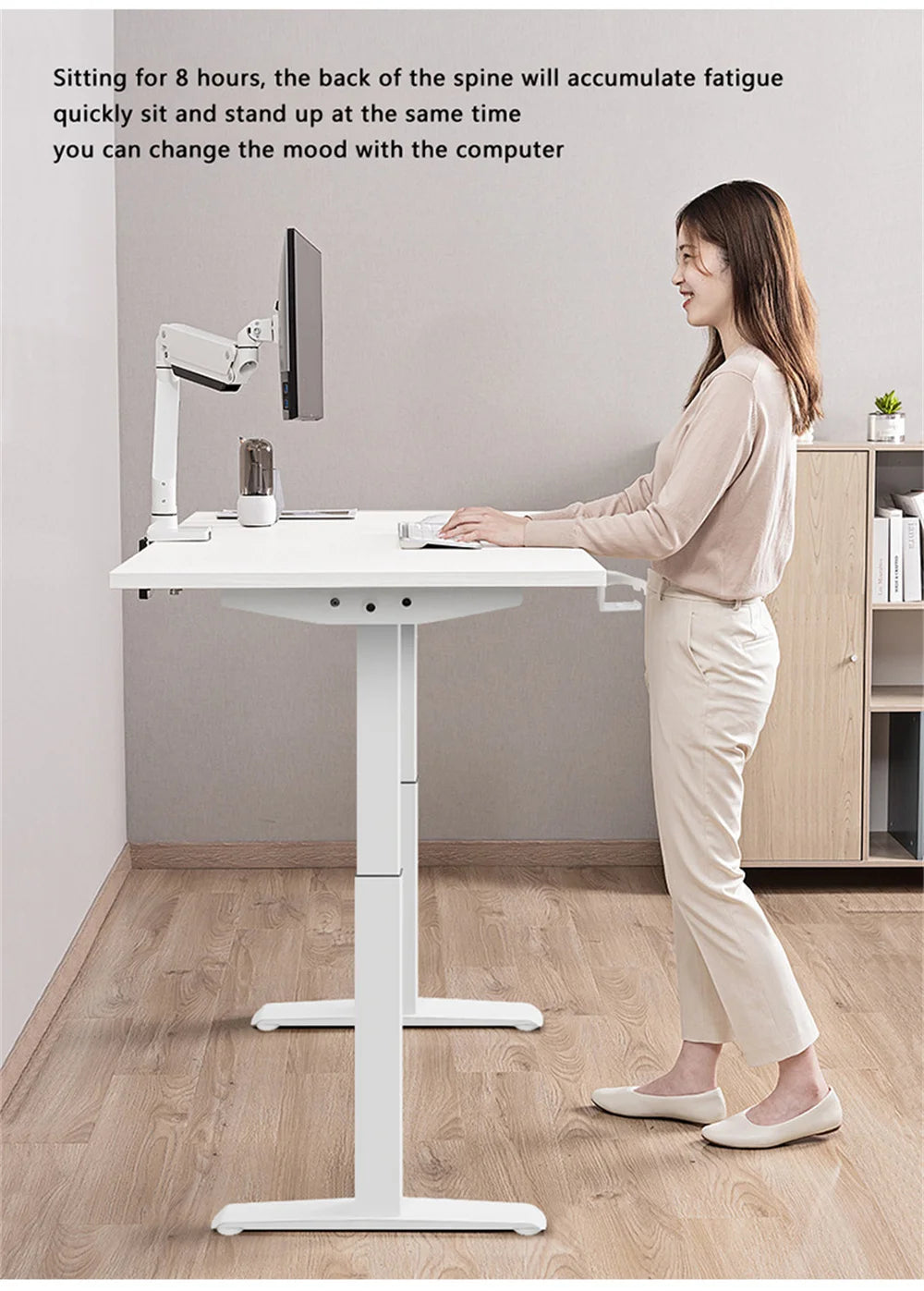 Height Adjustable Desk Standing Computer Desk