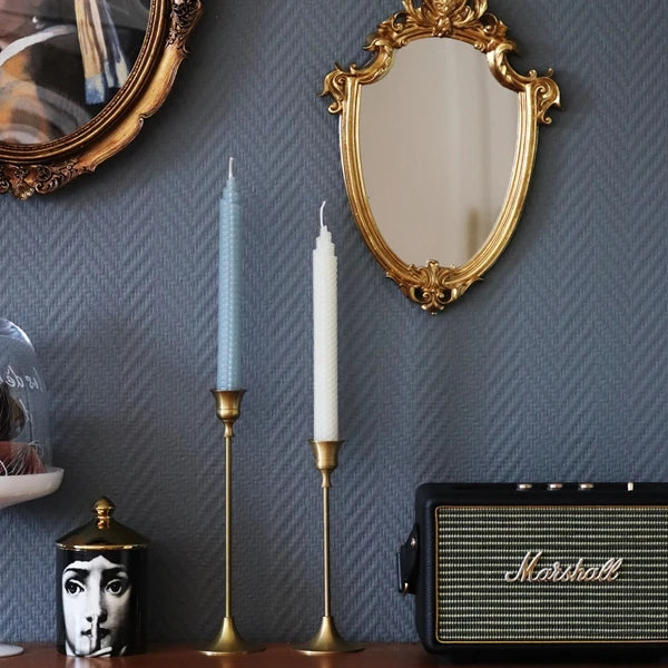 3pc Candlestick Holders Kit Brass Gold Candlestick Set