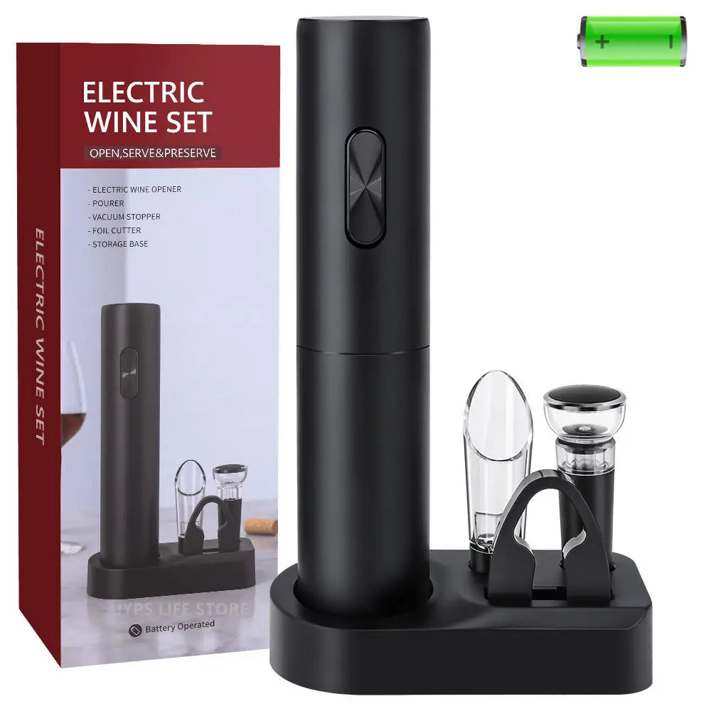 5 in1 Electric Wine Opener Set with Charging Base Automatic