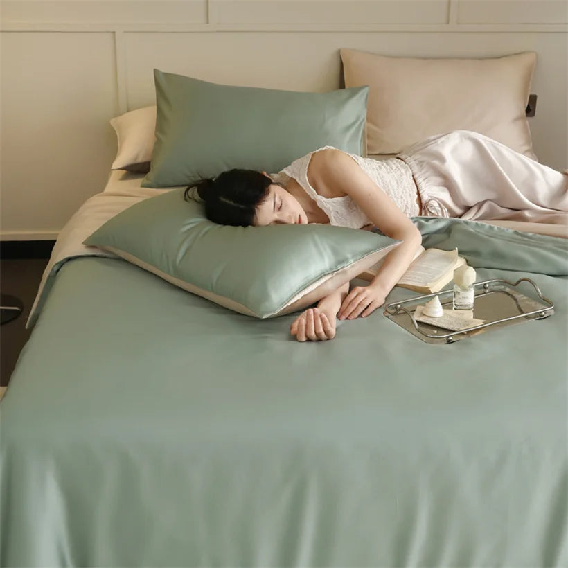 Mulberry Silk Bedding Set Luxury Natural 100% Silk Duvet Cover Set