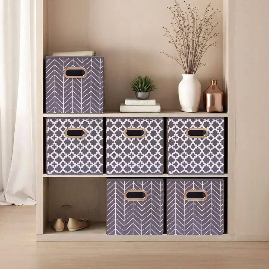 Foldable Organizer Basket With Handle Collapsible Storage Box