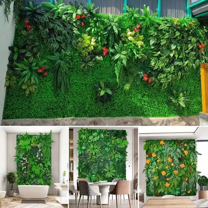 10pcs Artificial Plants Grass Wall Panel