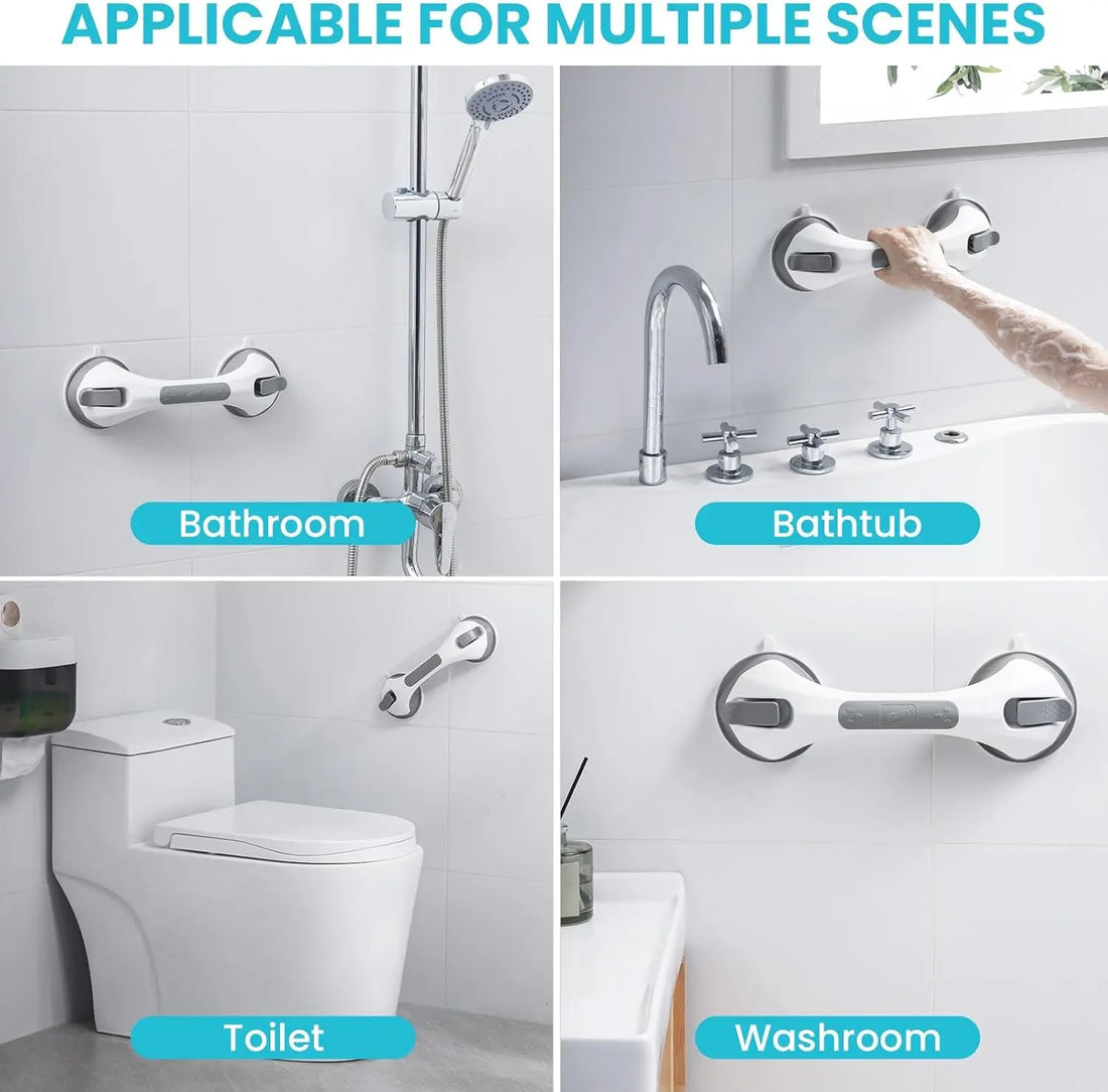 TAILI 1/2pcs Shower Grab Bars for Seniors Suction Cup 12 inch Grab Bars