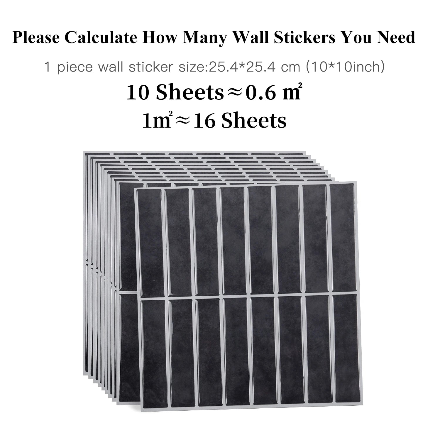 10 PCS Waterproof and Anti-oil Stick-On Tiles