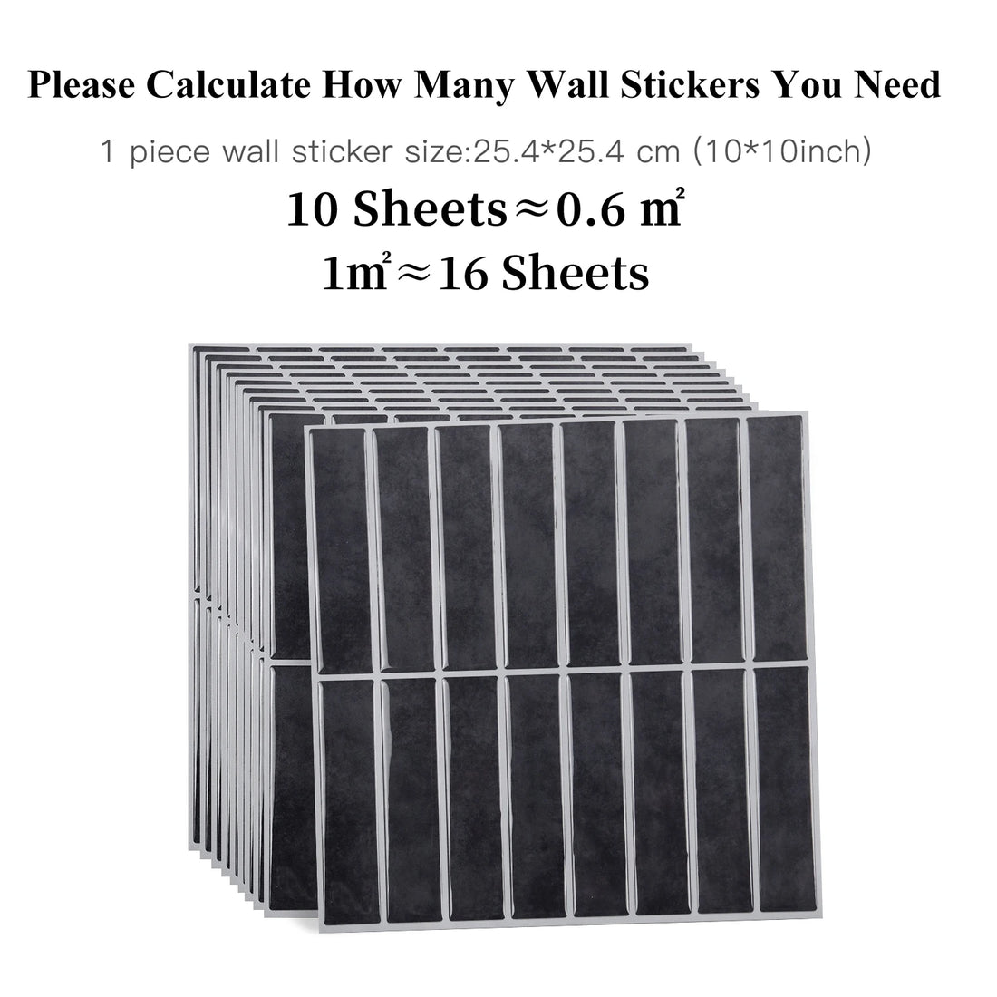 10 PCS Waterproof and Anti-oil Stick-On Tiles