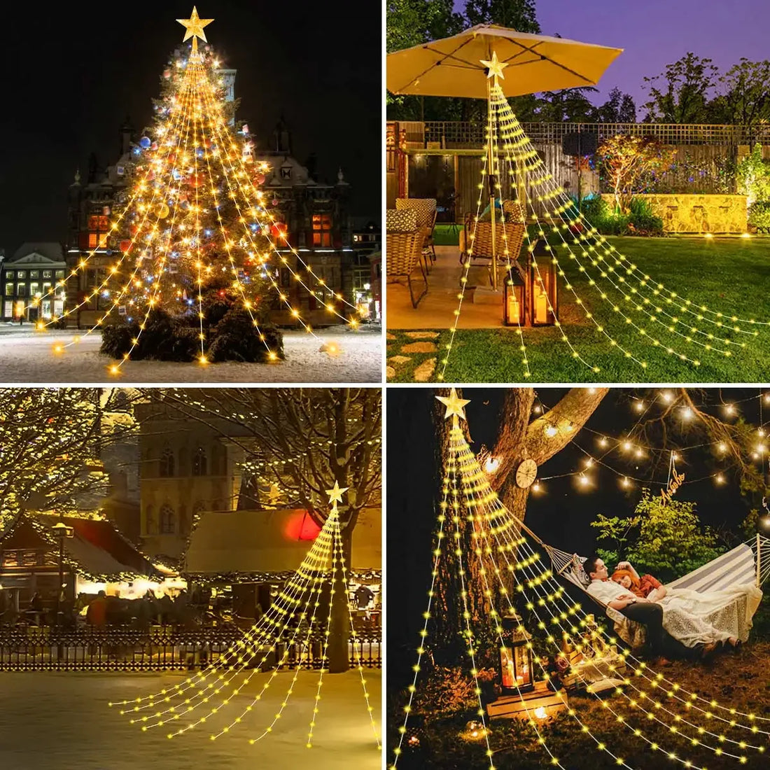 Christmas Decoration Solar String Lights 2/3M LED Star Fairy Lights Outdoor