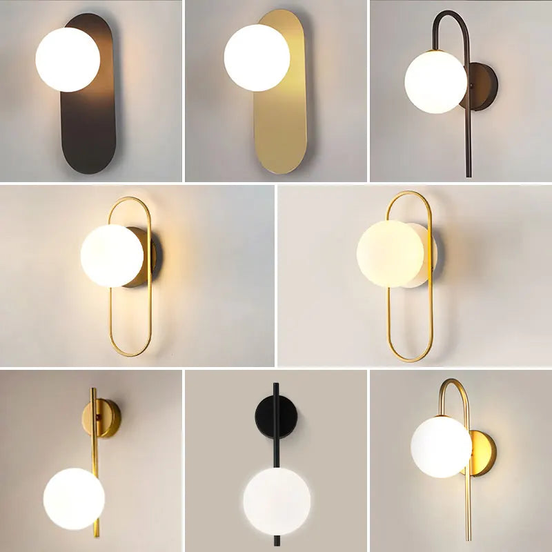 Interior LED Wall Lamps Wall Lights with G9 Bulb for Bedroom Black Gold  LED