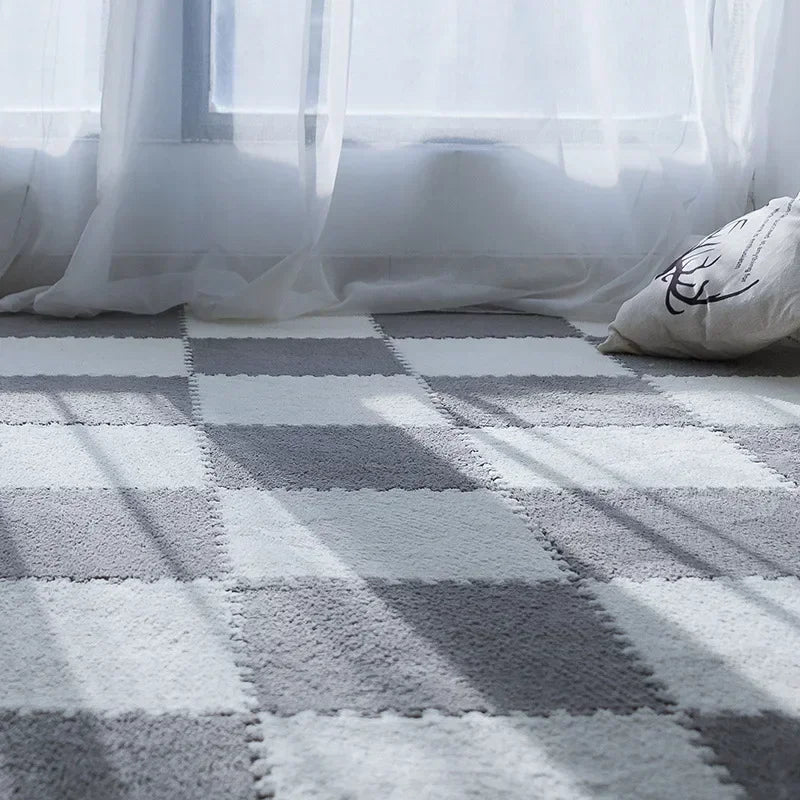 30x30cm Plush Puzzle Foam Floor Mat Creative Fashion Carpet