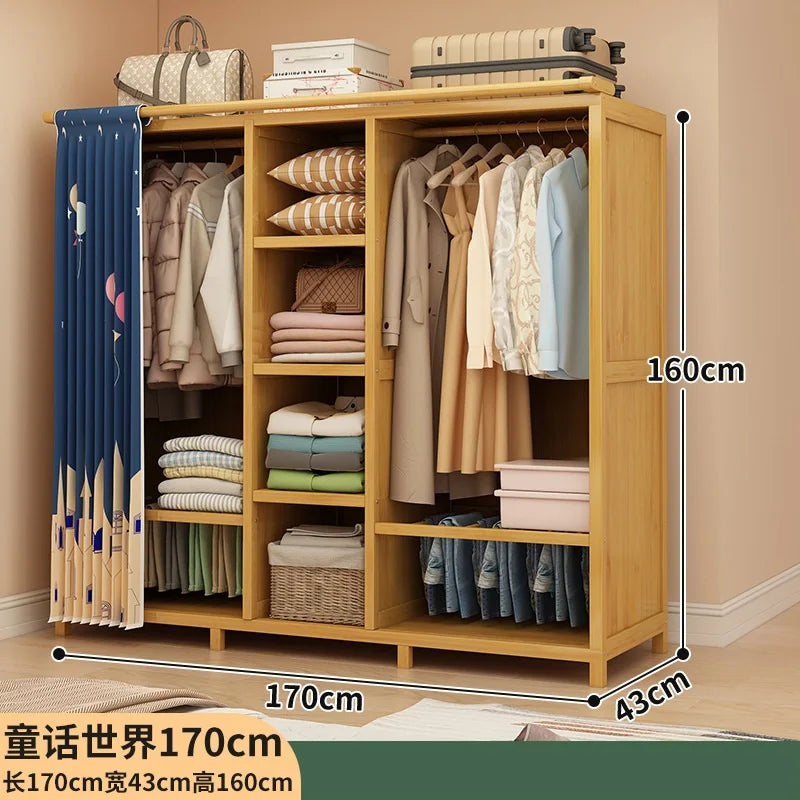Simple wardrobe rental bedroom dustproof closet