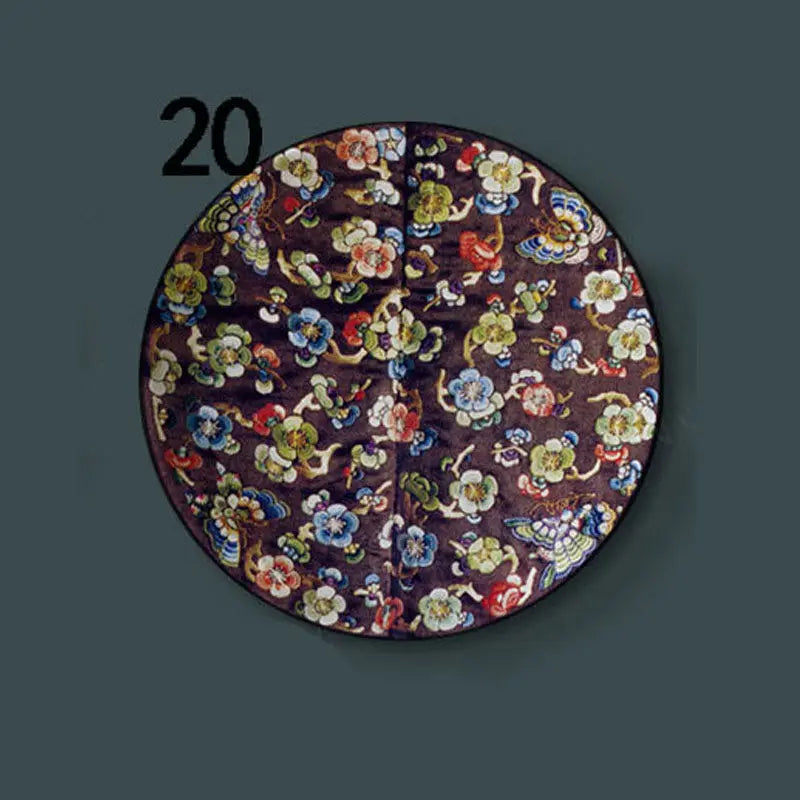 6-8inch Chinese Style Ceramic Plate with Dragon Phoenix