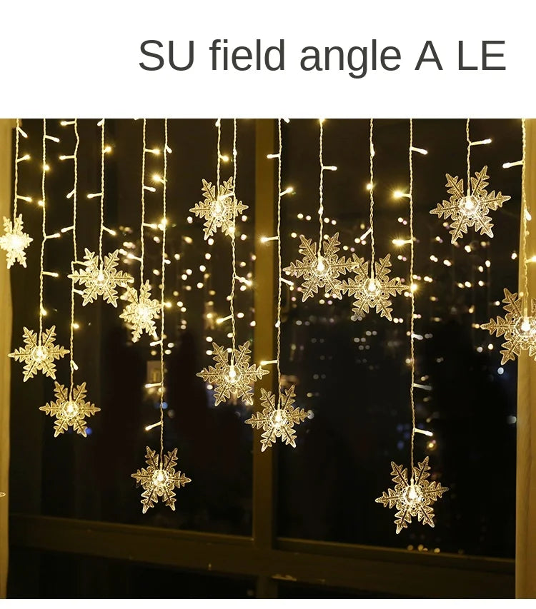 110V 220V Snowflakes  Curtain Garland
