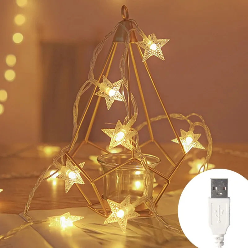 LED String Lights Outdoor Star Chain Lights