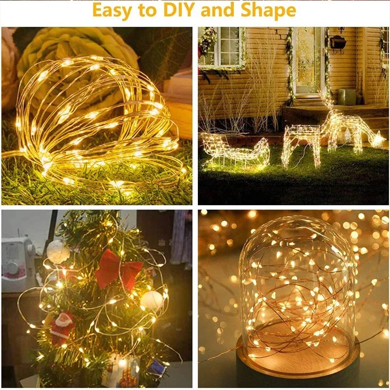 3M LED Curtain String Lights Fairy Decoration USB Holiday