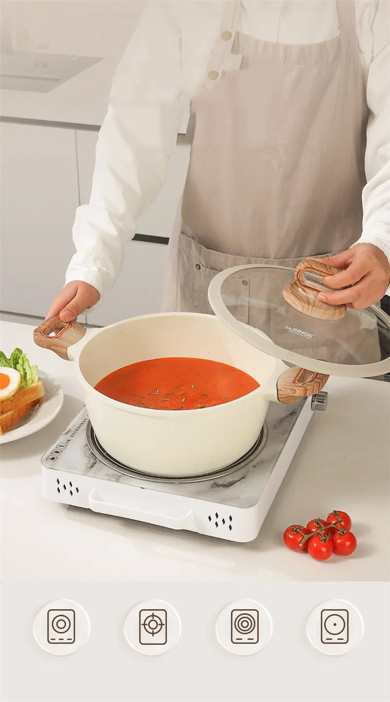 DONNOR Pot and Pan Set Non stick Frying pan 15/16Pcs Cookware