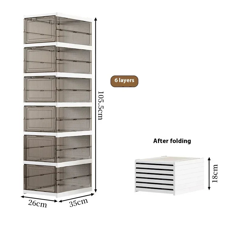 Dustproof 6 Layers Foldable Shoes Box