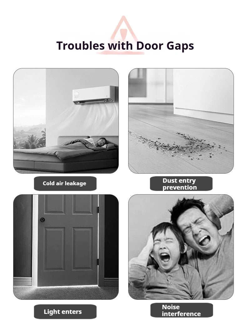 Pvc Door Seal Draft Stopper With 4 Layer Brush Reduce Noise Insect Proof