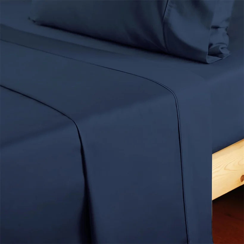 1pc Bed Flat Sheet 100% Egyptian Cotton Solid Color Top Sheets Single Double