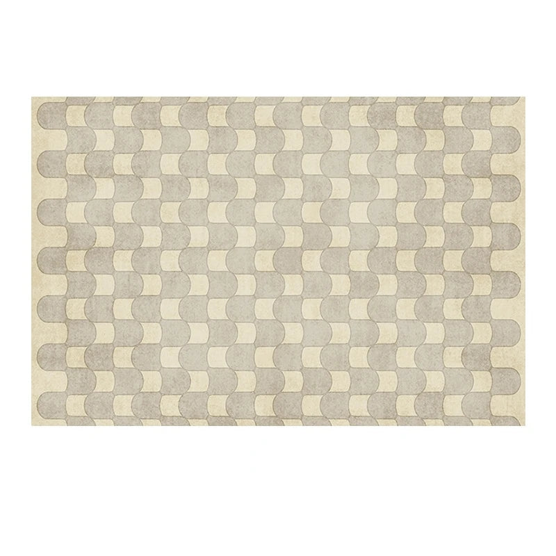 French Retro Rugs for Bedroom Checkerboard Living Room Decoration