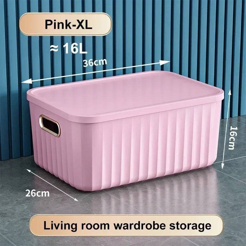 Sundries Storage Boxes with Lid Light Luxury Snacks Toys Storage