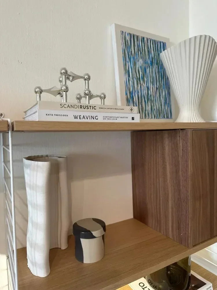 Metal Molecular Structure Candle Holder Nordic Silver Candlestick